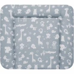 Alvi Cambiador Lámina Suave Animales Del Zoo Azul Empolvado 75 X 85 Cm