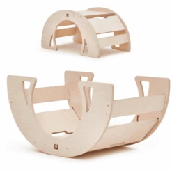 Bianconiglio Kids ® Mesa Balancín DONDO Multifuncional Natural Sin Barnizar