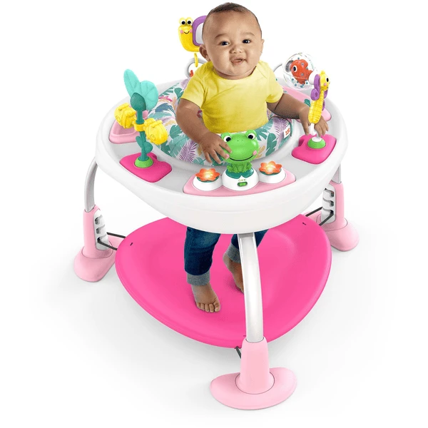 Bright Starts Bright Starts Bounce Bounce Baby™ Trampolín Y Mesa Juguete 2 En 1 Rosa 4 Bright Starts Bright Starts Bounce Bounce Baby™ Trampolín Y Mesa Juguete 2 En 1 Rosa - Imagen 2